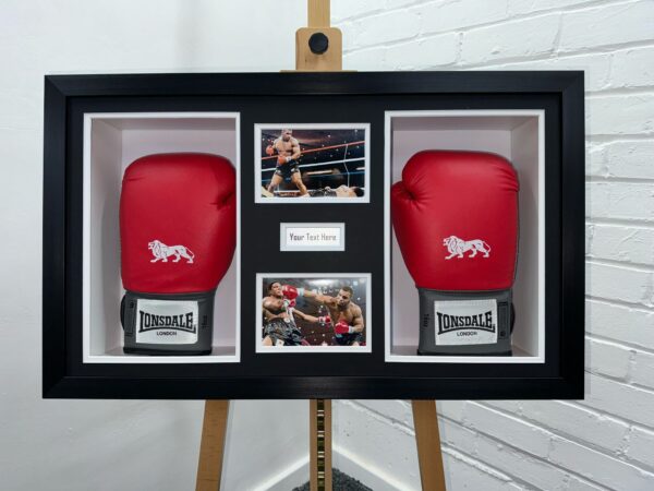 Boxing Glove Display Case 3D Box Frame 2x 6” x 4” Landscape