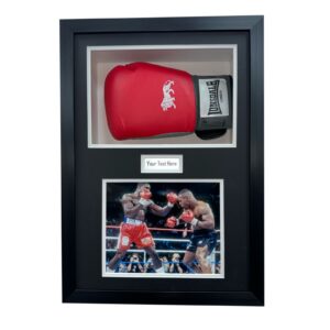 Signed Landscape Boxing Glove Frame